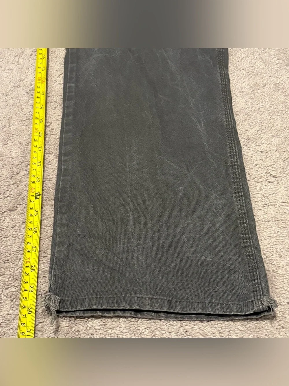 Genuine Dickies Mens Dark Gray Carpenter Straight Jeans Sz 40x32 Measured 40x30